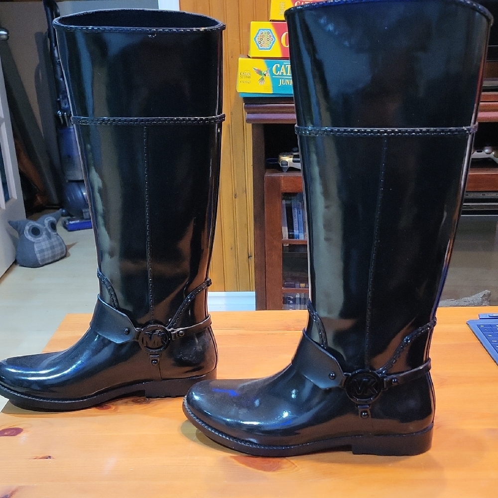 Black Michael Kors Women's Rain Boots